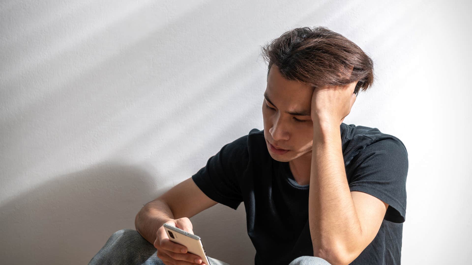 isolated upset man thinking people in his life don't like him