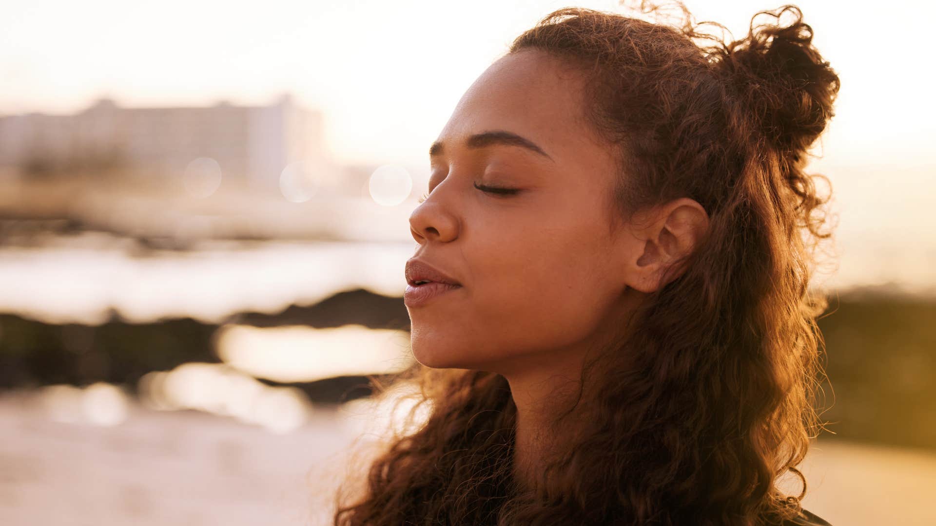 Person meditates to be guilt-free