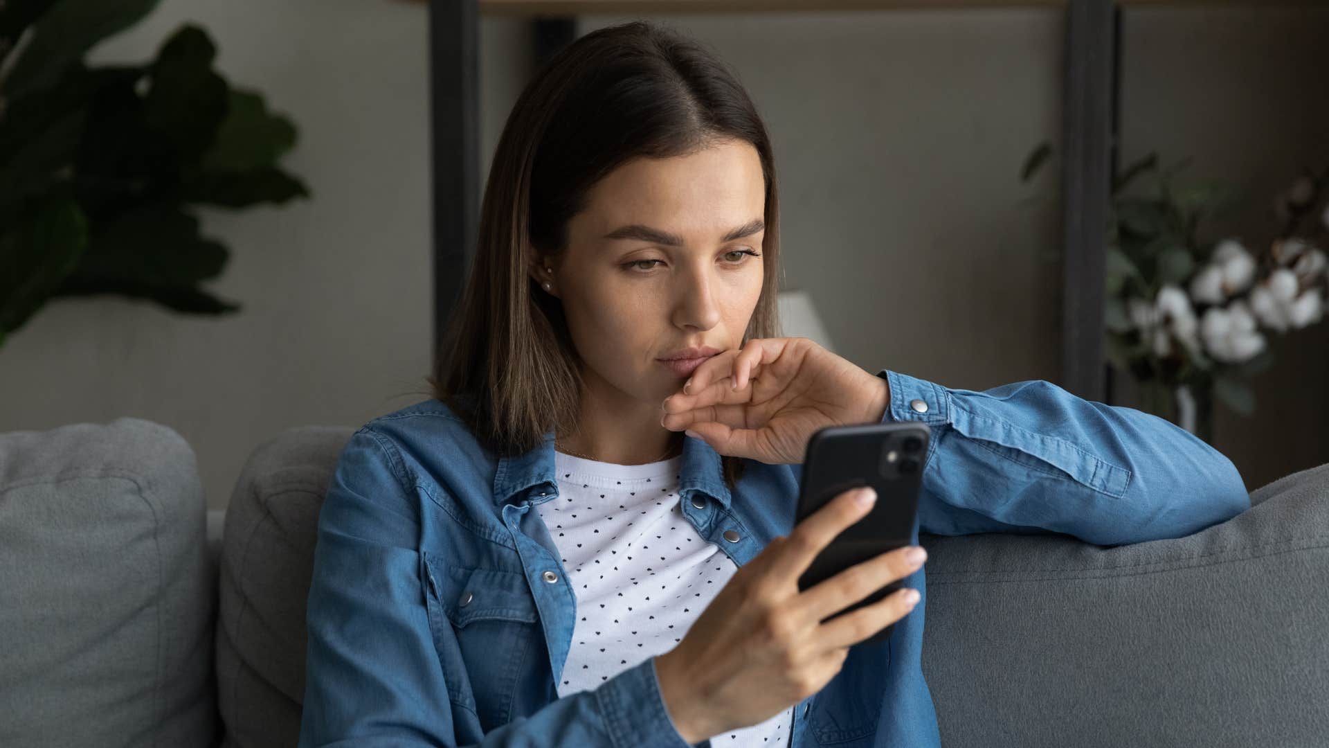 upset woman on phone saying i'm just busy