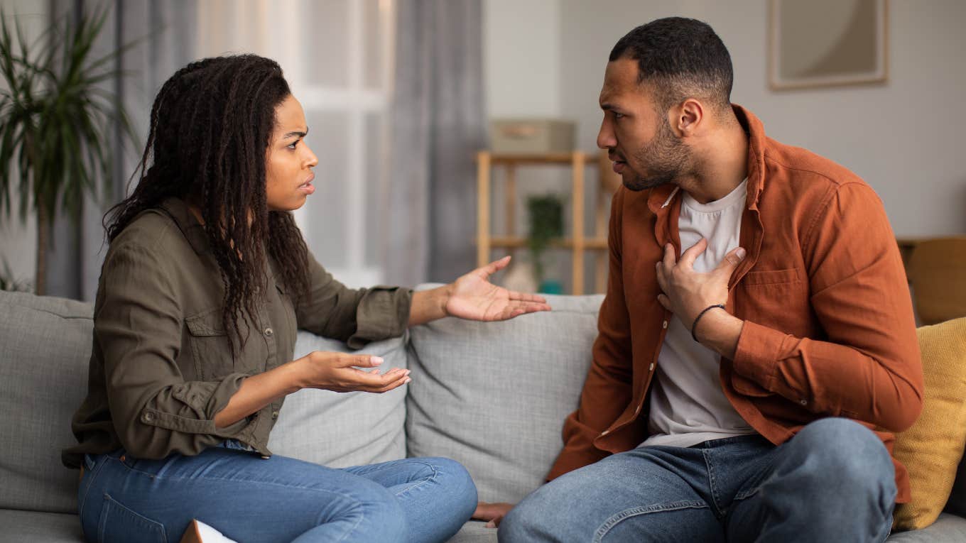 man dismissing his partner's feelings as overreactions