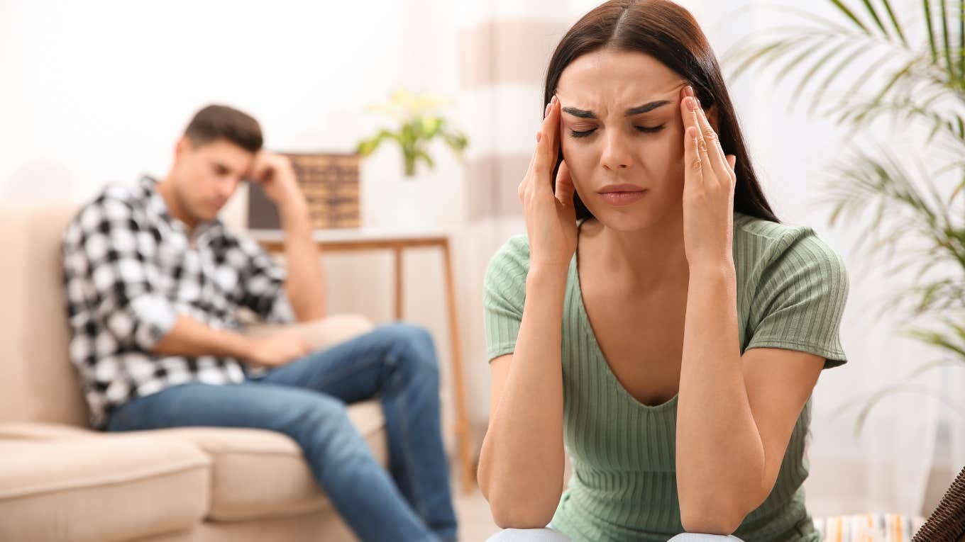 selfish man making everything about him annoying his partner