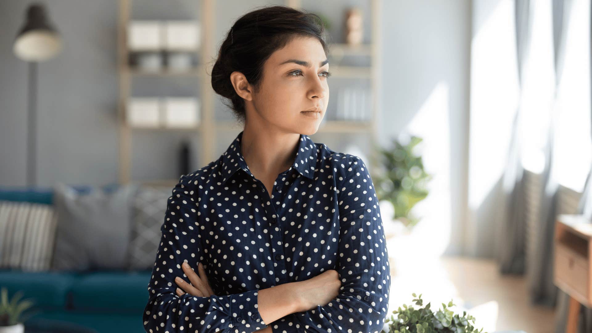 headstrong woman avoiding responsibility for her spending habits