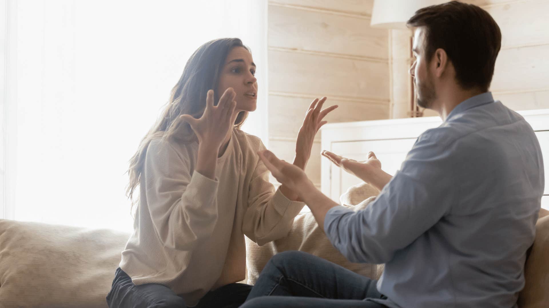 Man being yelled at by a woman he probably shouldn't marry 